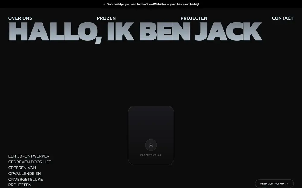 De website van Jack — 3D Creator